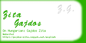 zita gajdos business card